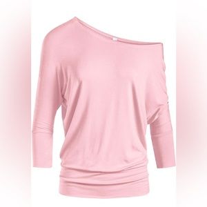 Soft flirty versatile off the shoulder top